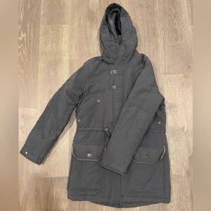 Bershka Men's Charcoal Puffer Coat